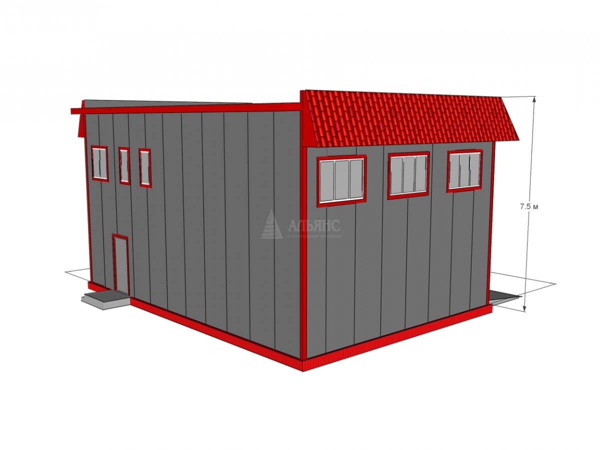 3D визуализация СТО из сэндвич-панелей - фото 10