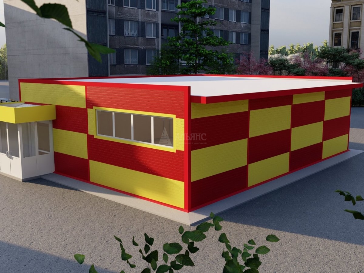 3D визуализация Магазин из сэндвич-панелей - фото 2